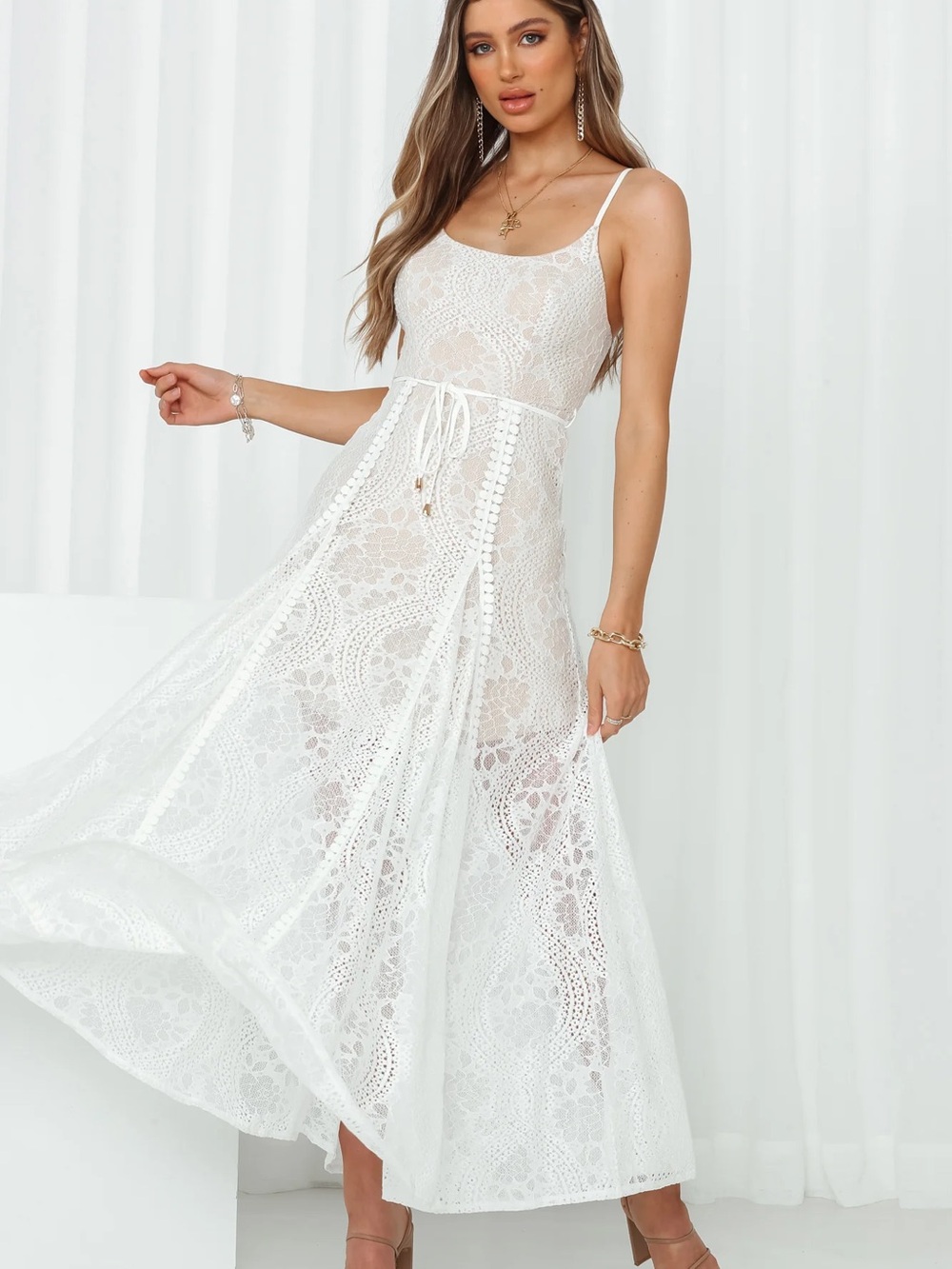 Hello molly white lace dress